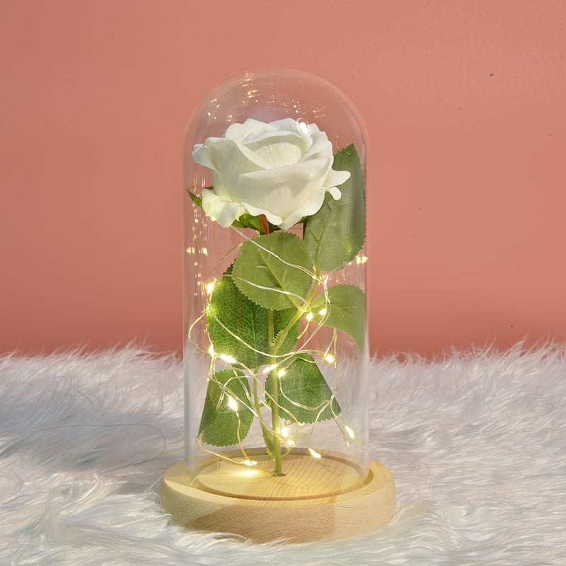 Romantic Eternal Light Rose Flower
