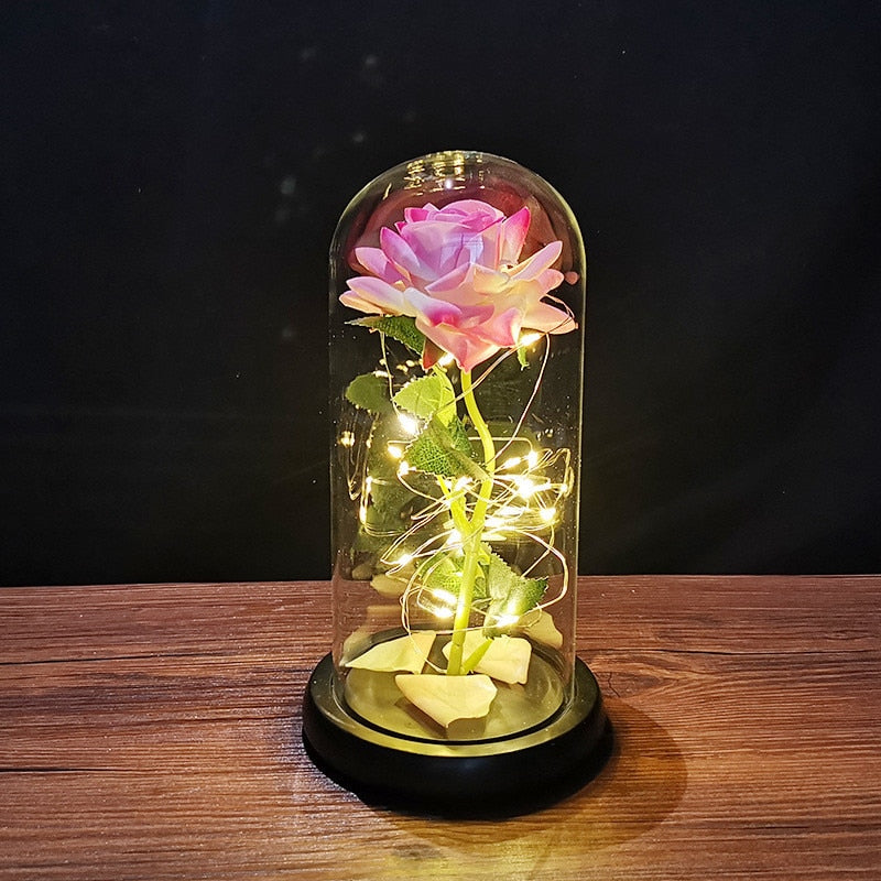 LED Enchanted Galaxy Rose Eternal 24K Gold Foil