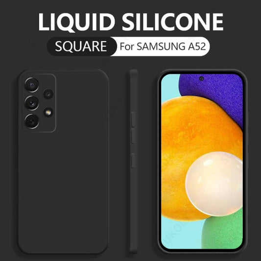 Square Liquid Silicone Case For Samsung Galaxy A52 A72 A71 A51 S20 FE S21 Ultra S10 Plus A50 A31 A70 A32 A41 A21S Soft Cover