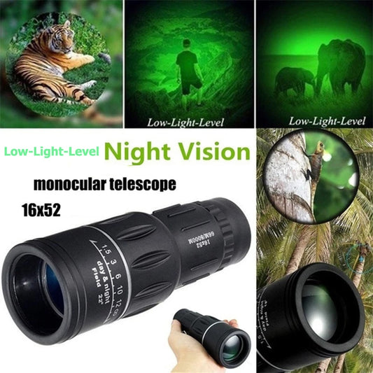 US DE UK 16X Monocular 66m/8000m Magnification Dual Focus Zoom Optic Len Armoring Telescope for Hunting Camping