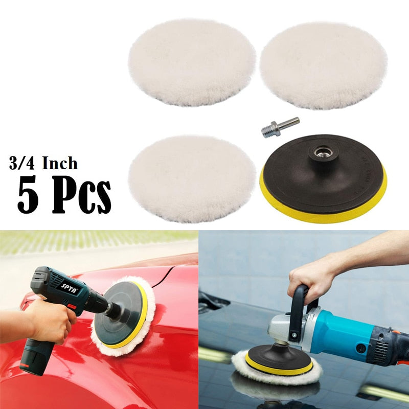 5Pcs/Set Polishing Pad For Car Polisher 4 Inch Polishing Circle Buffing Pad Tool Kit For Car Polisher Discs Auto Cleaning Goods