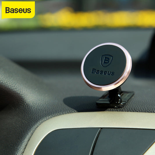 Baseus Universal Magnetic Car Phone Holder Stand For iPhone Samsung Magnet Mount Round Car Holder Dashboard Mobile Phone Holder