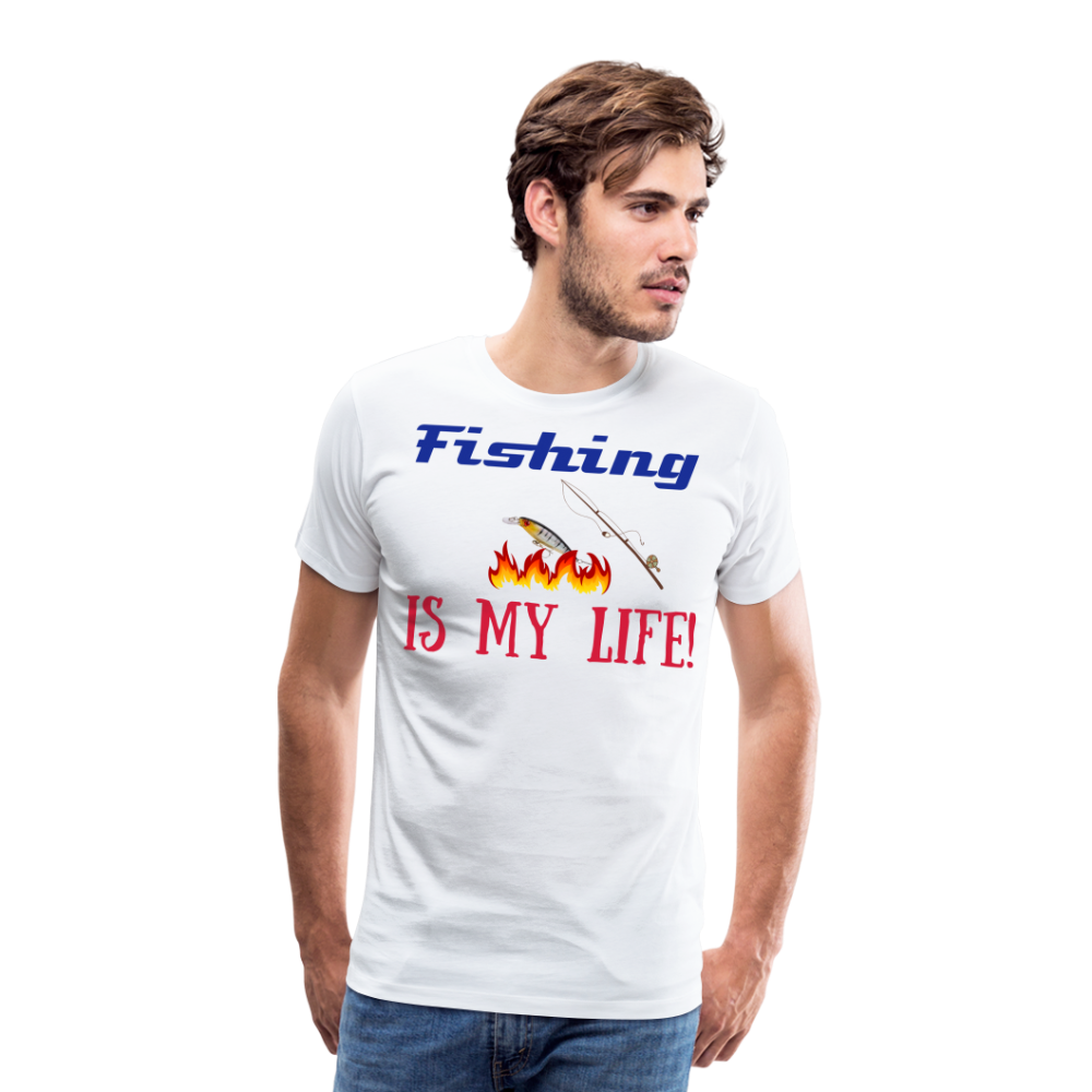 Premium-T-shirt herr Fiske - white