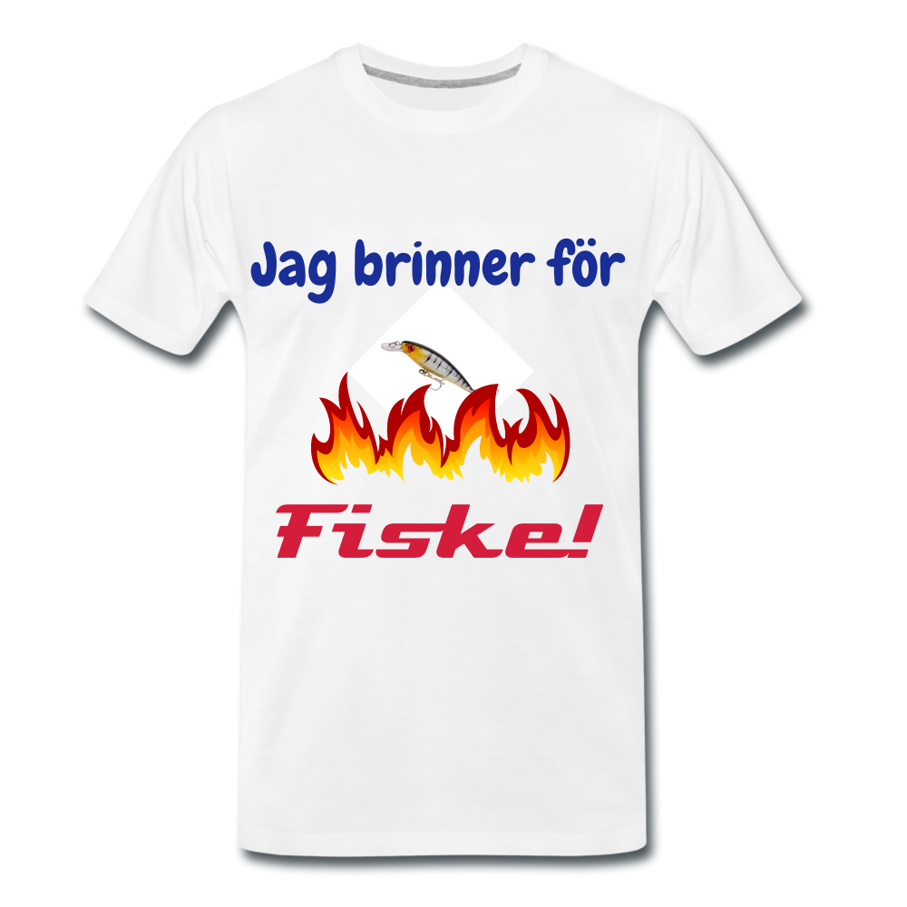 Premium-T-shirt herr Fiske - white