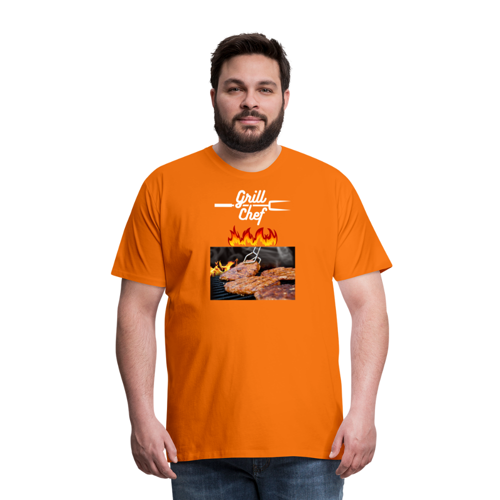 Premium-T-shirt herr Grill Chef - orange