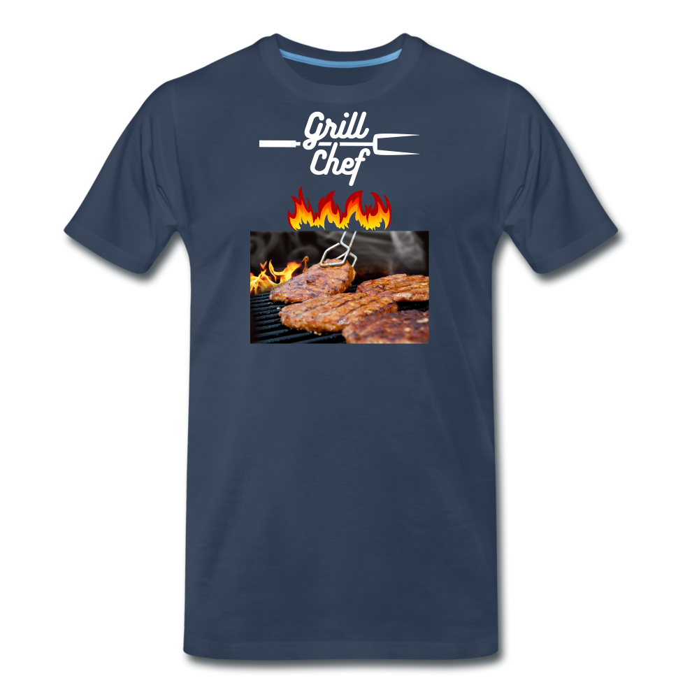 Premium-T-shirt herr Grill Chef - navy