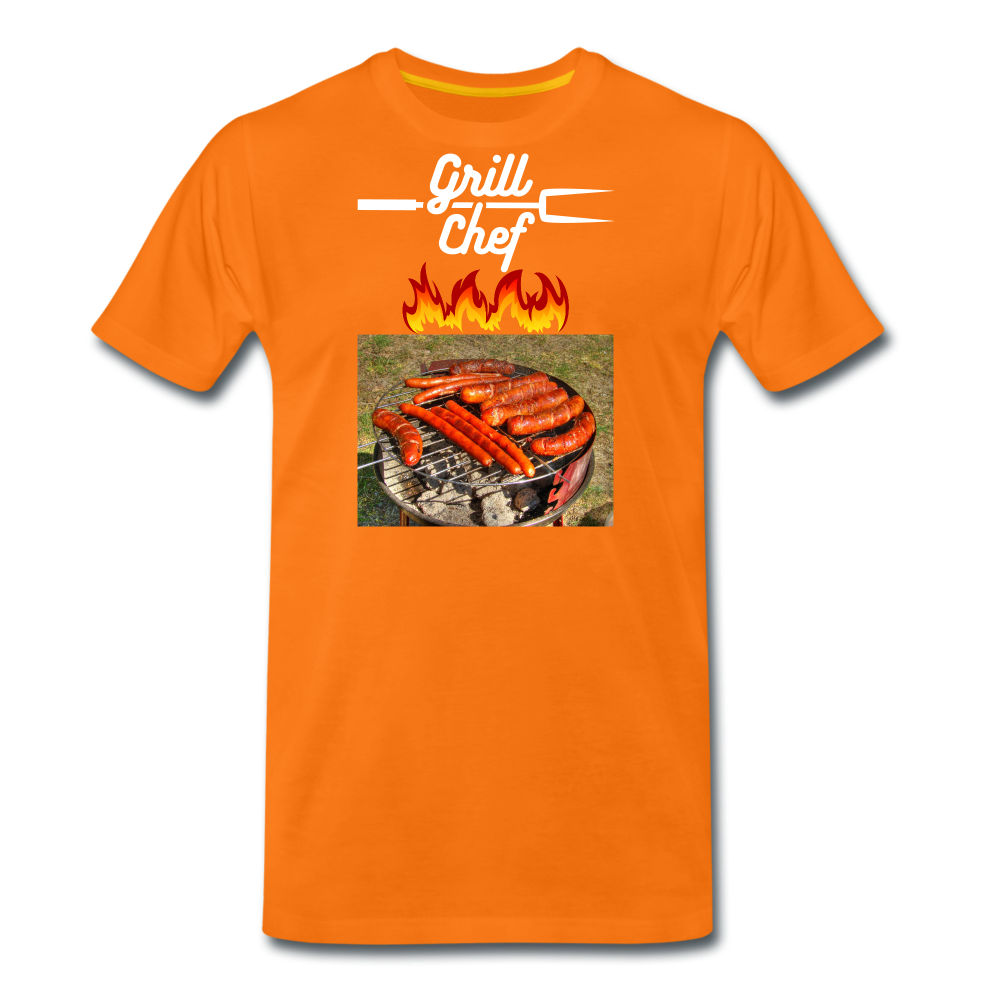 Premium-T-shirt herr Grill Chef - orange