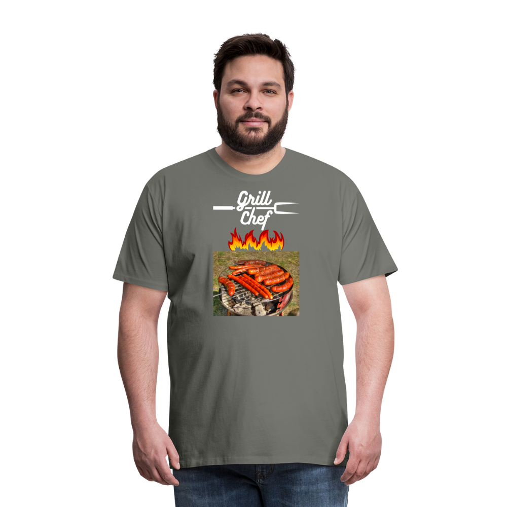 Premium-T-shirt herr Grill Chef - asphalt