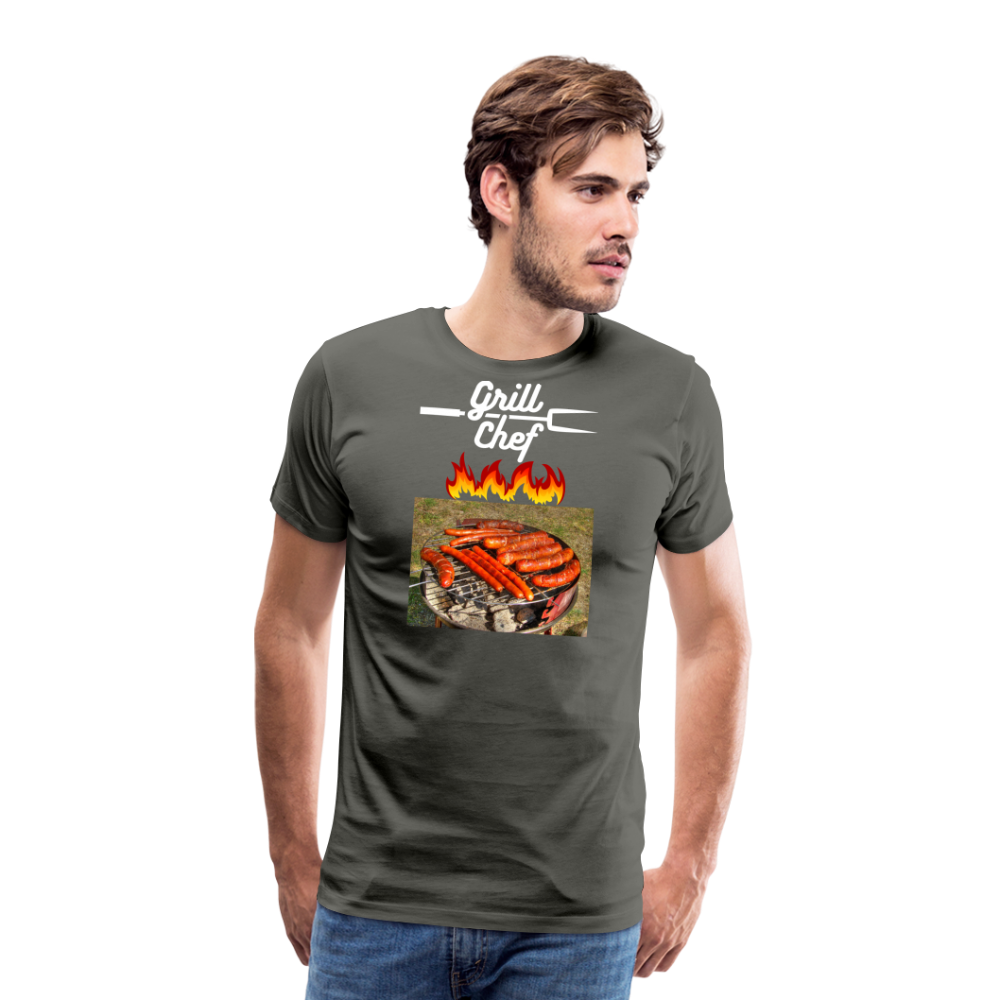 Premium-T-shirt herr Grill Chef - asphalt