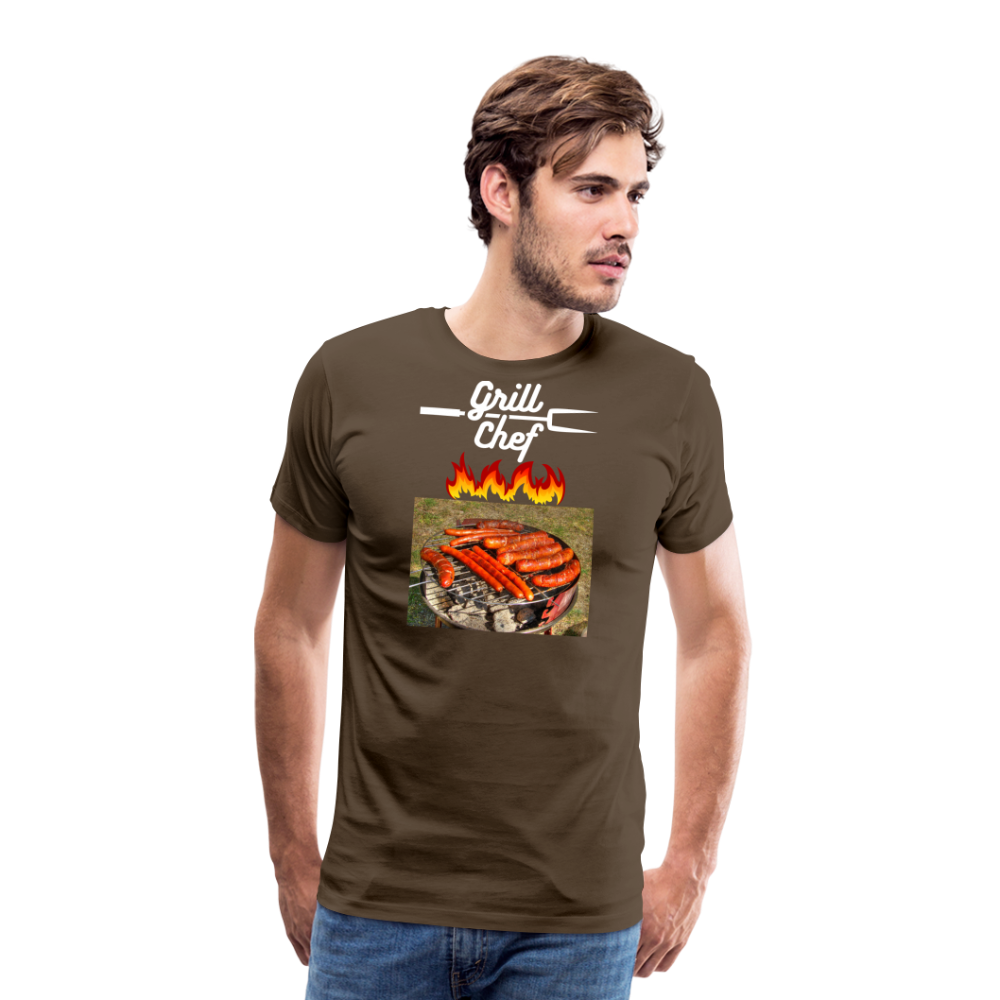 Premium-T-shirt herr Grill Chef - noble brown