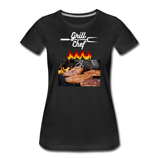 Premium-T-shirt dam Grill Chef - black