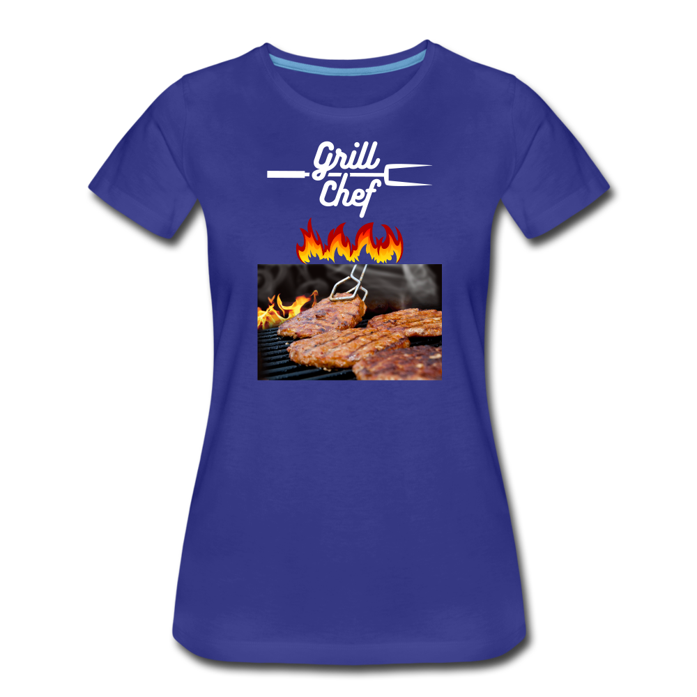 Premium-T-shirt dam Grill Chef - royal blue