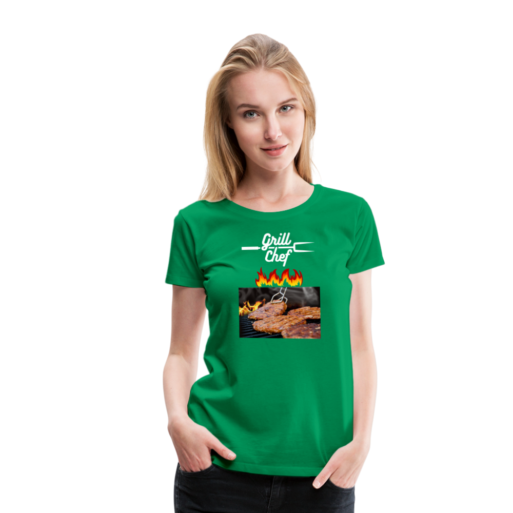 Premium-T-shirt dam Grill Chef - kelly green