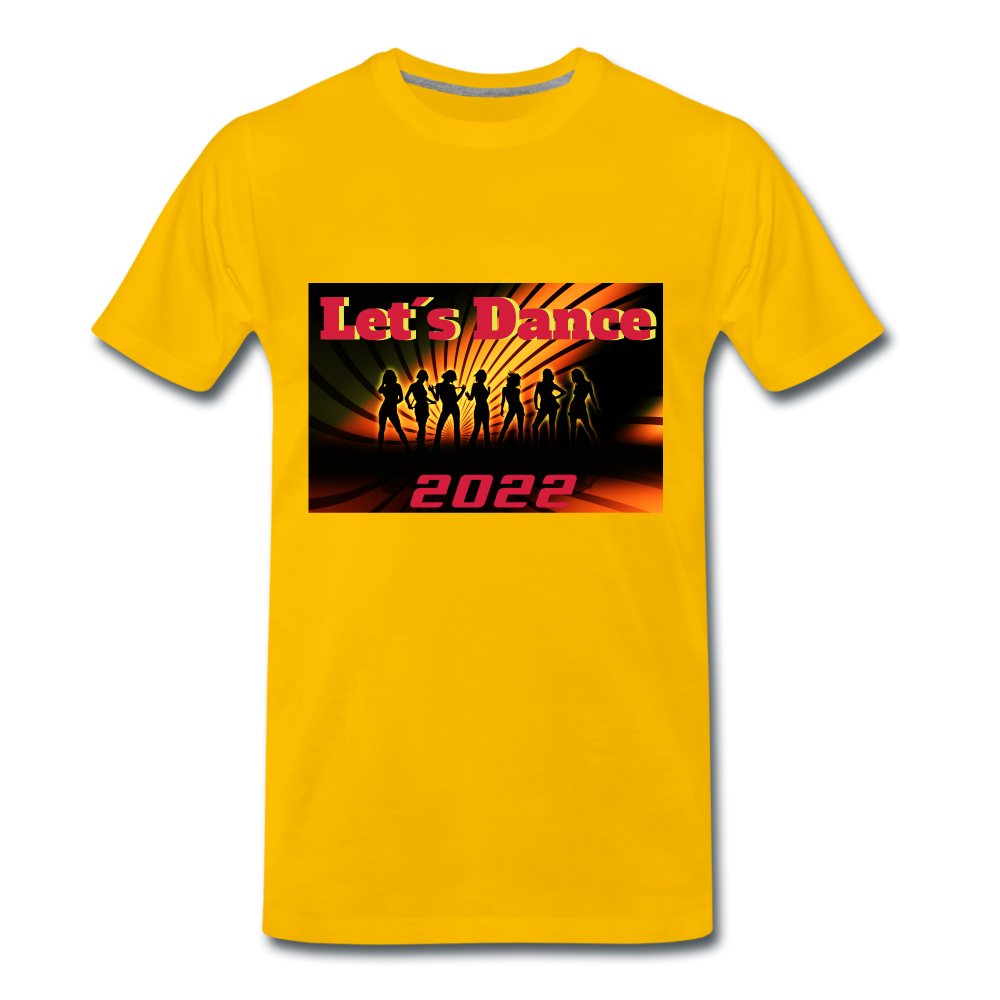Premium-T-shirt herr Let´s Dance - sun yellow