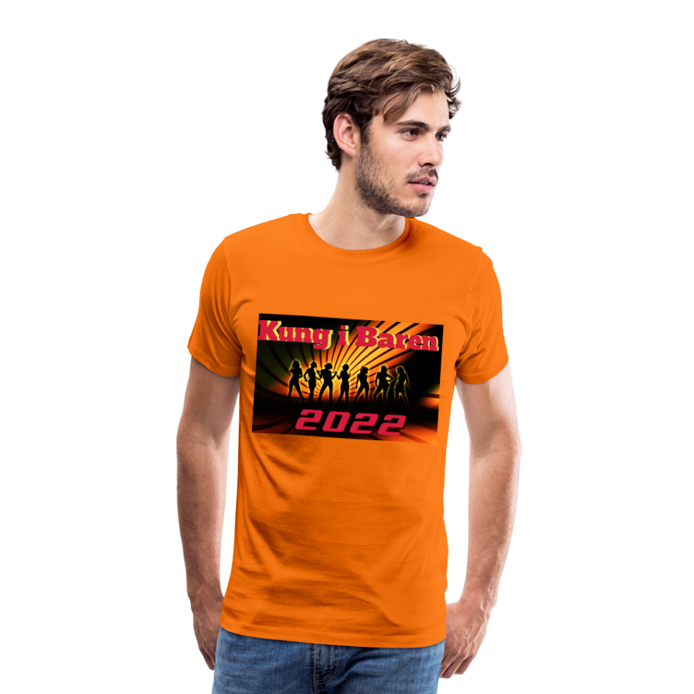 Premium-T-shirt herr KUNG I BAREN - orange