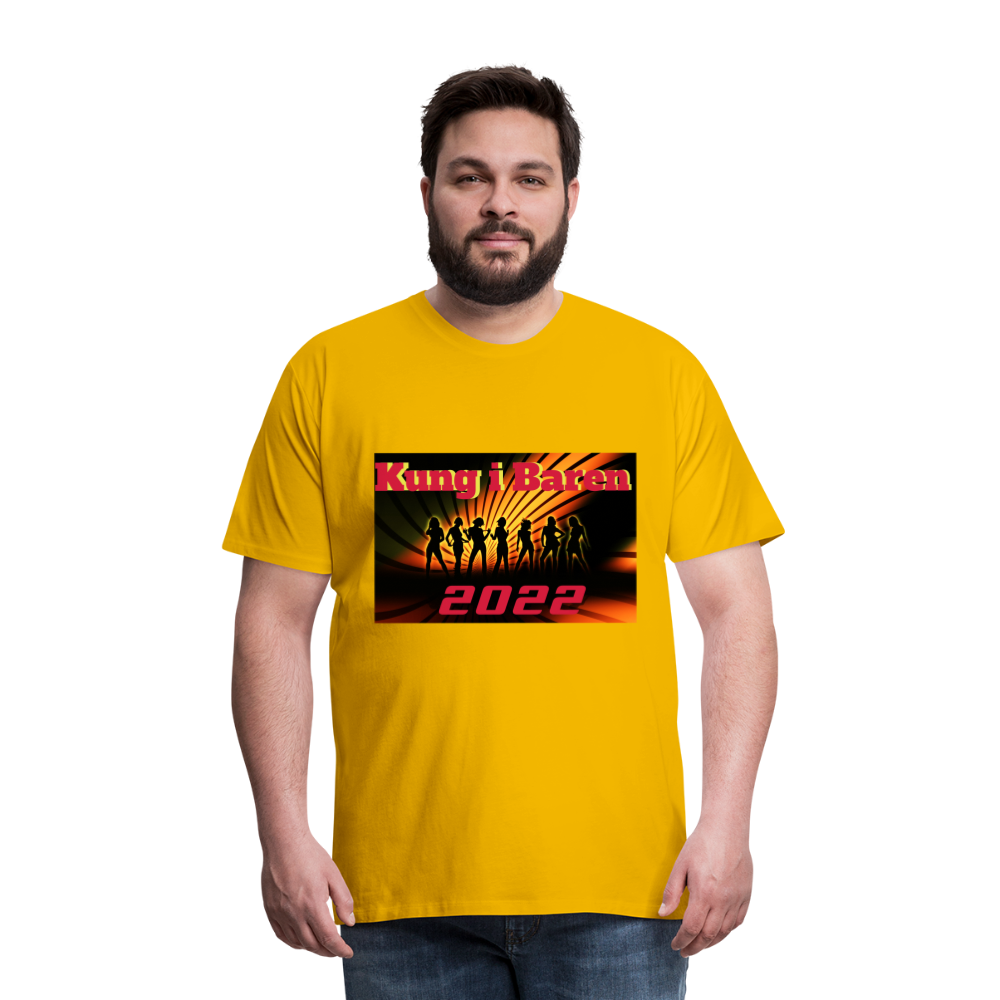 Premium-T-shirt herr KUNG I BAREN - sun yellow