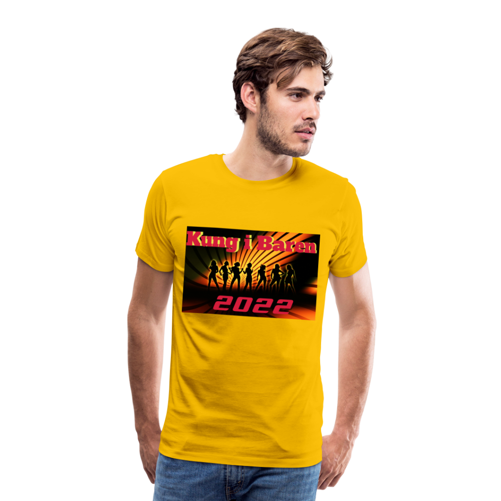 Premium-T-shirt herr KUNG I BAREN - sun yellow