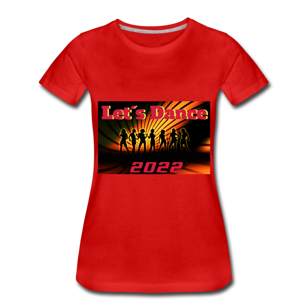 Premium-T-shirt dam Let´s Dance - red
