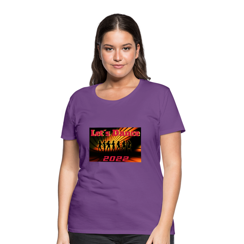 Premium-T-shirt dam Let´s Dance - purple