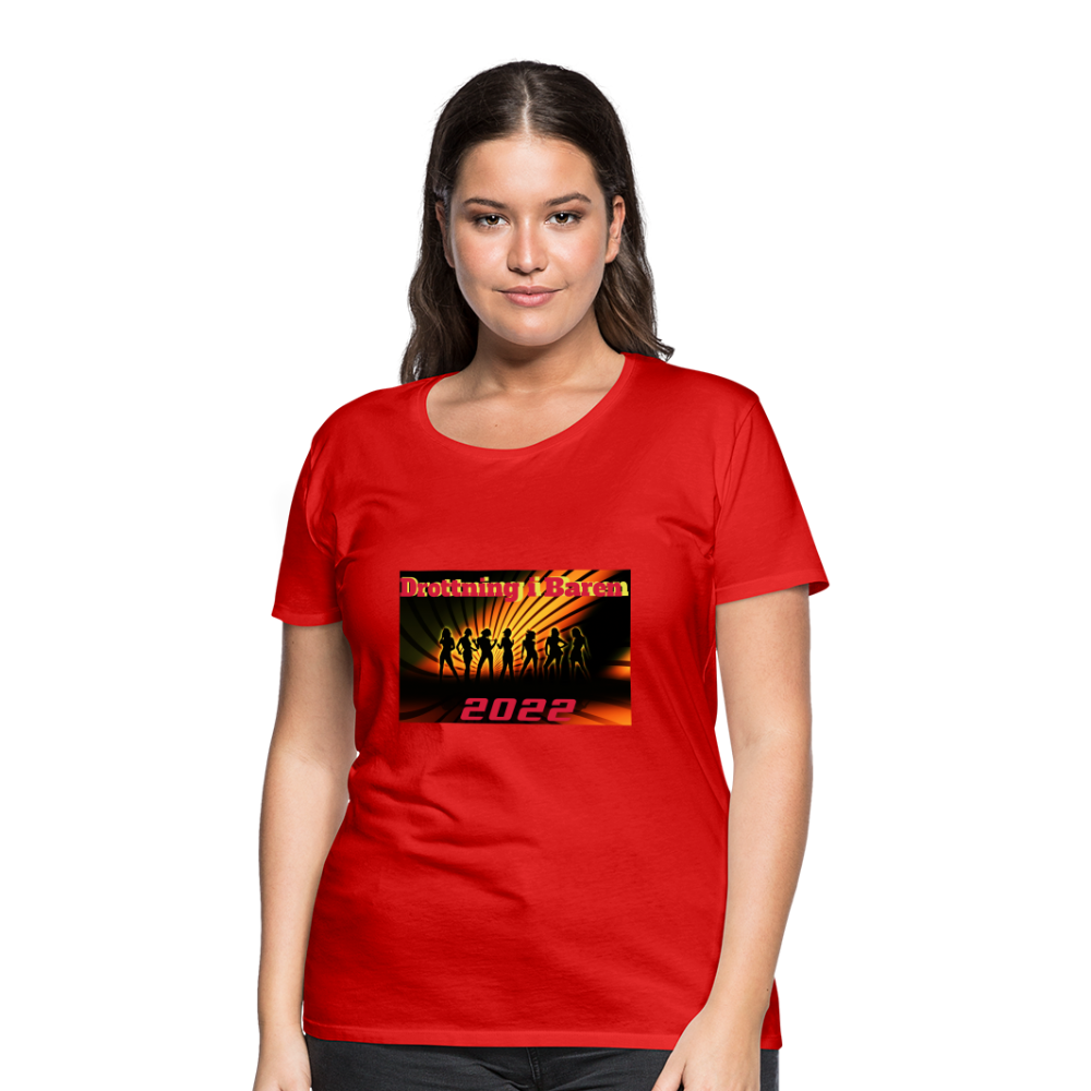 Premium-T-shirt dam Drottning i baren - red