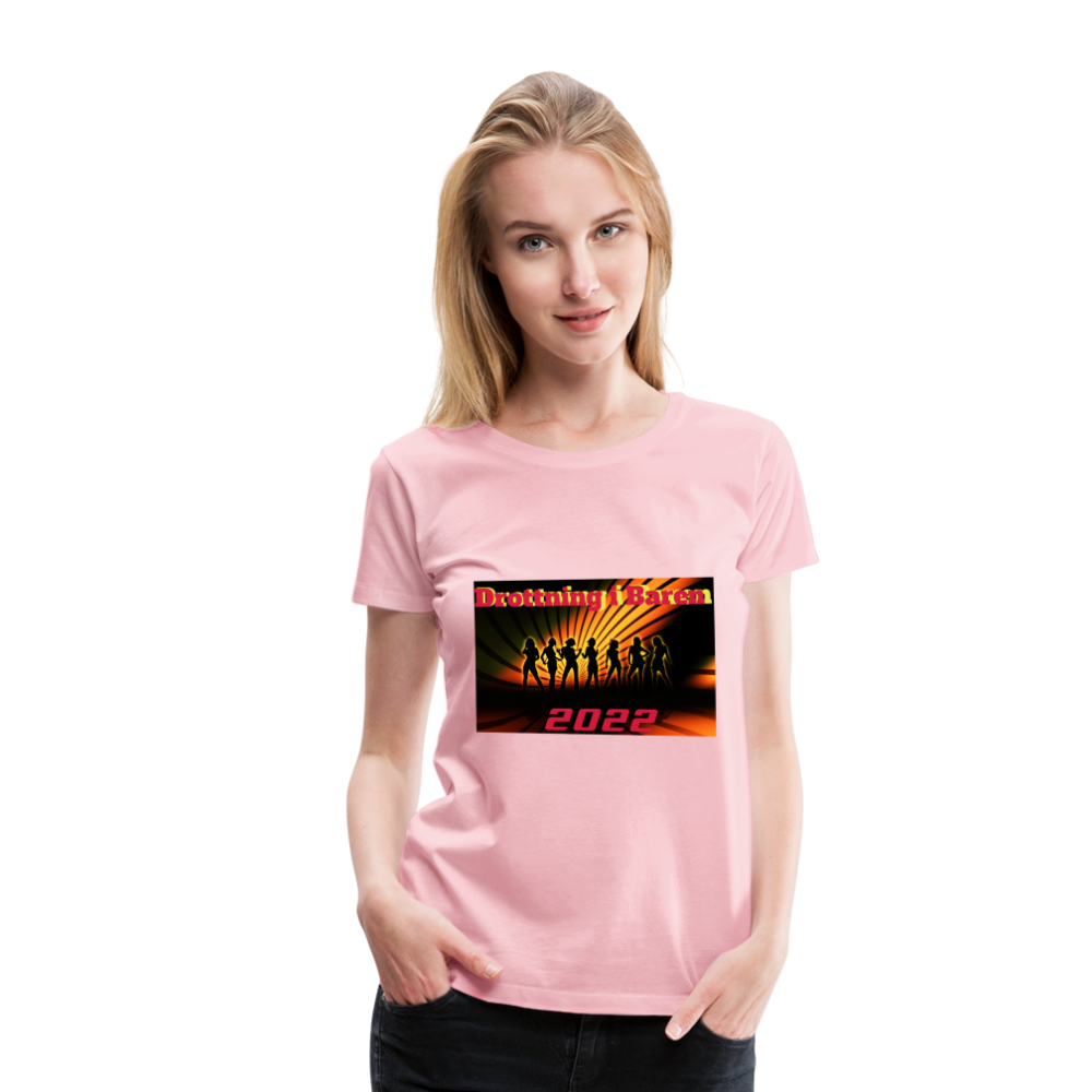 Premium-T-shirt dam Drottning i baren - rose shadow