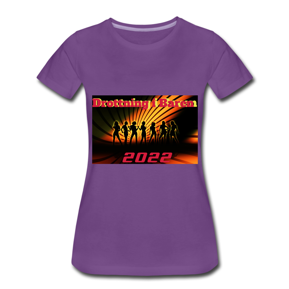 Premium-T-shirt dam Drottning i baren - purple
