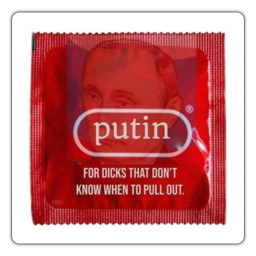 Klistermärke Putin - white matte