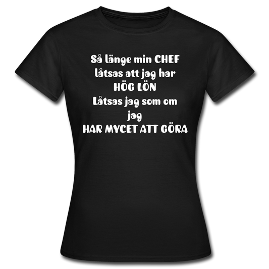 T-shirt dam chef - black