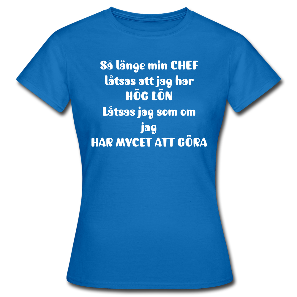 T-shirt dam chef - royal blue