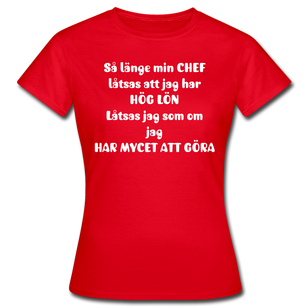 T-shirt dam chef - red
