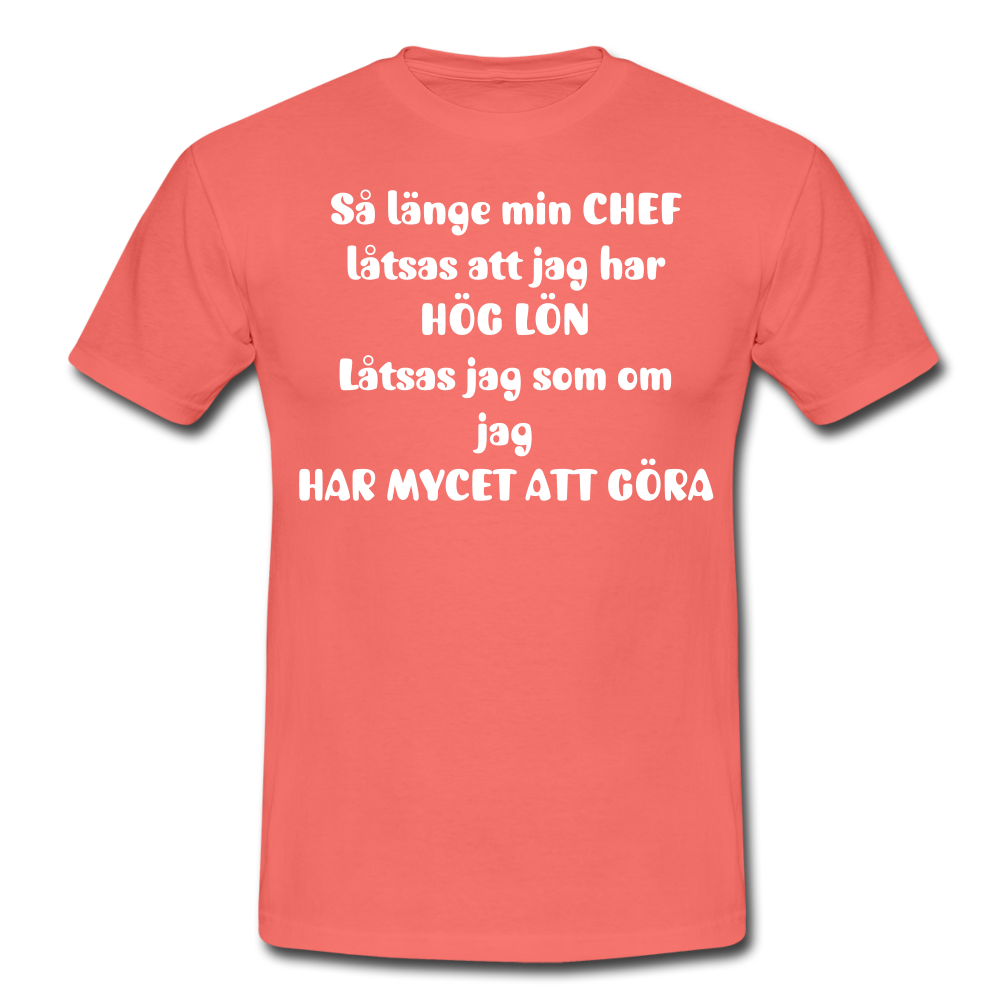 T-shirt herr CHEF - coral