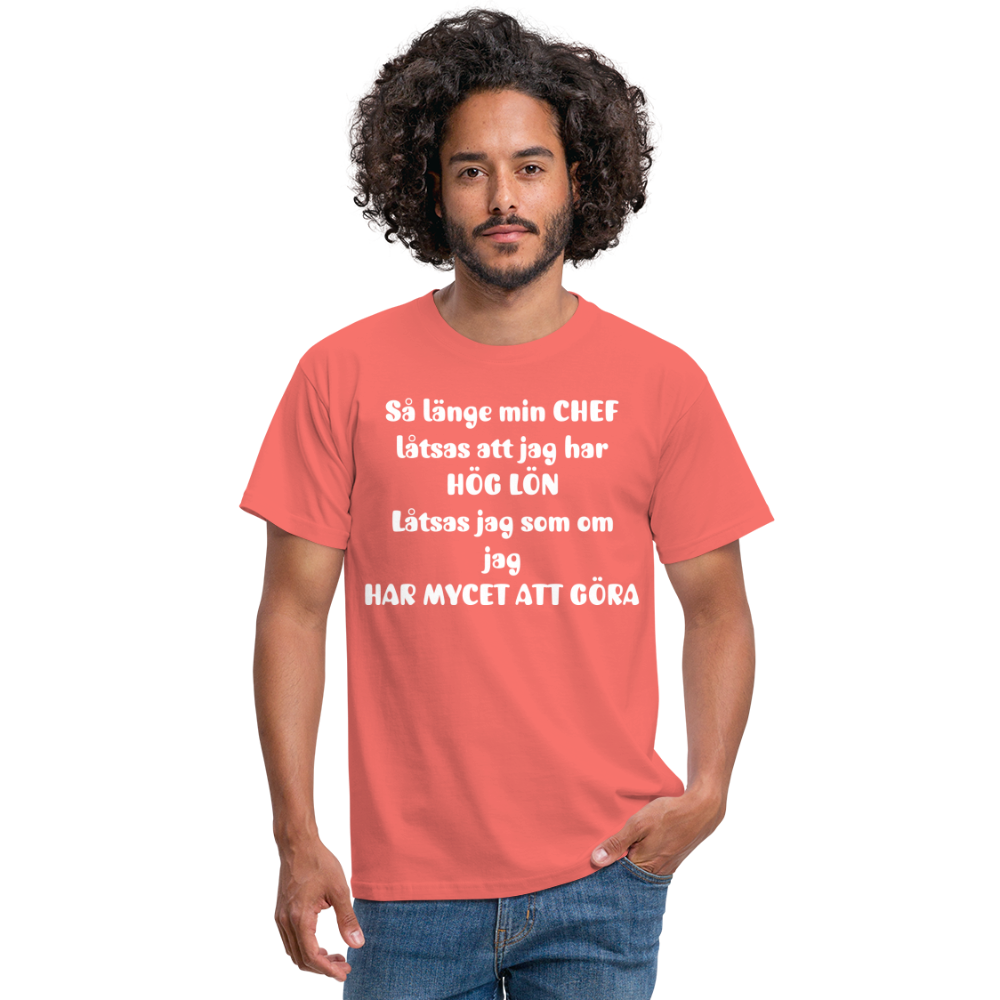 T-shirt herr CHEF - coral