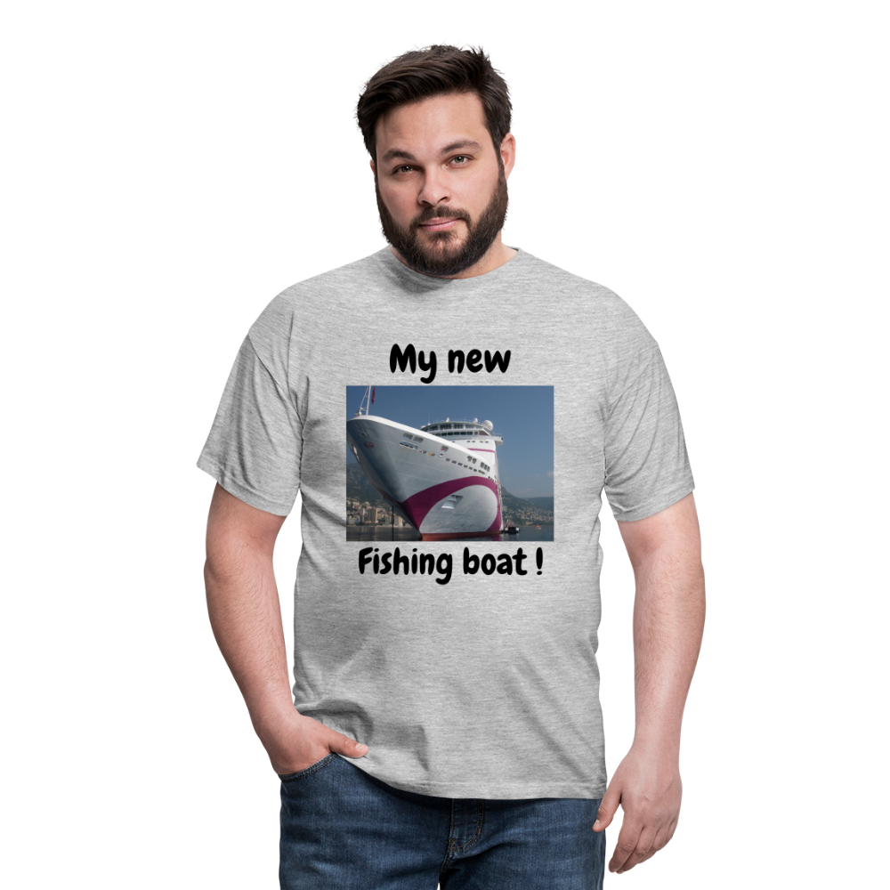 T-shirt herr båt - heather grey
