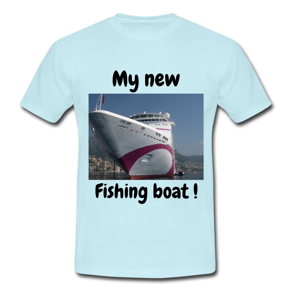 T-shirt herr båt - sky