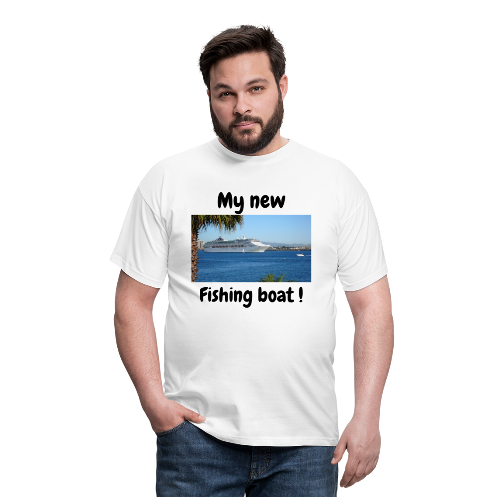 T-shirt herr båt. - white