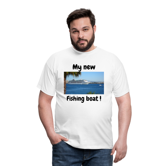 T-shirt herr båt. - white