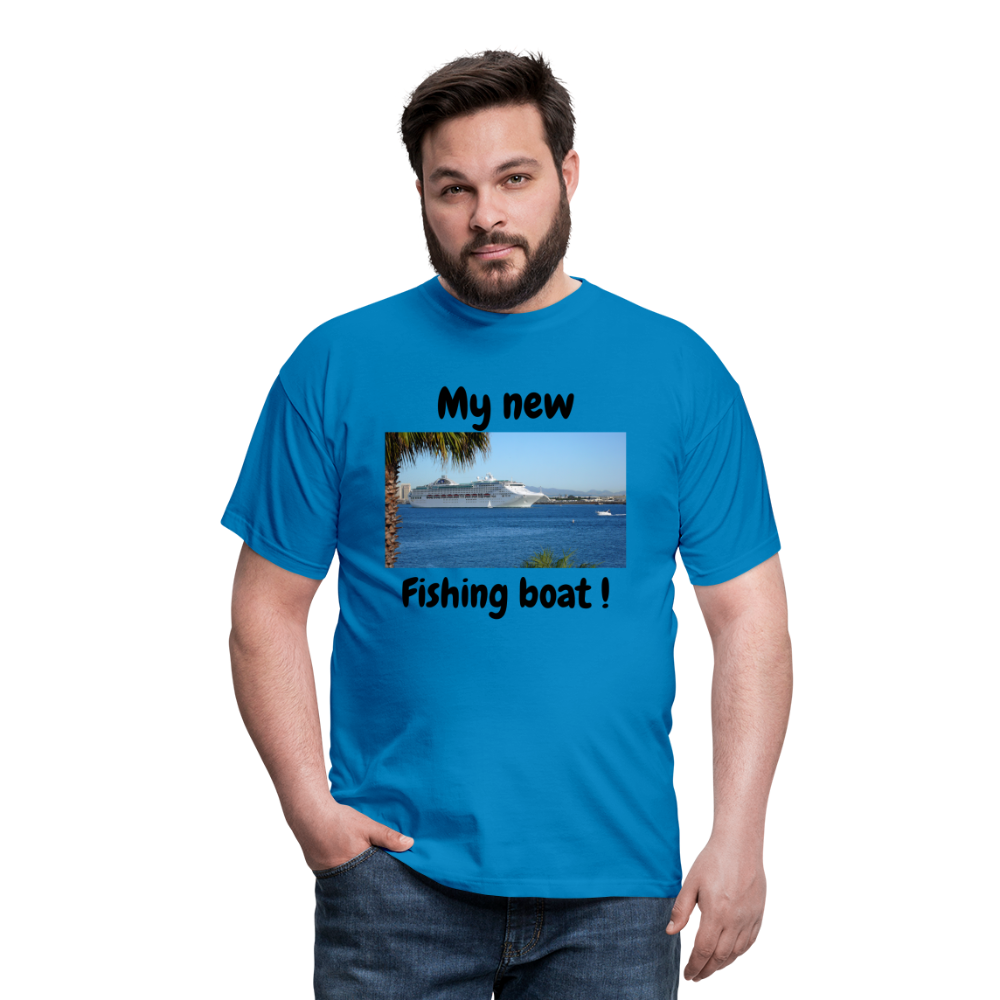 T-shirt herr båt. - royal blue