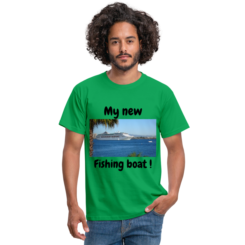 T-shirt herr båt. - kelly green