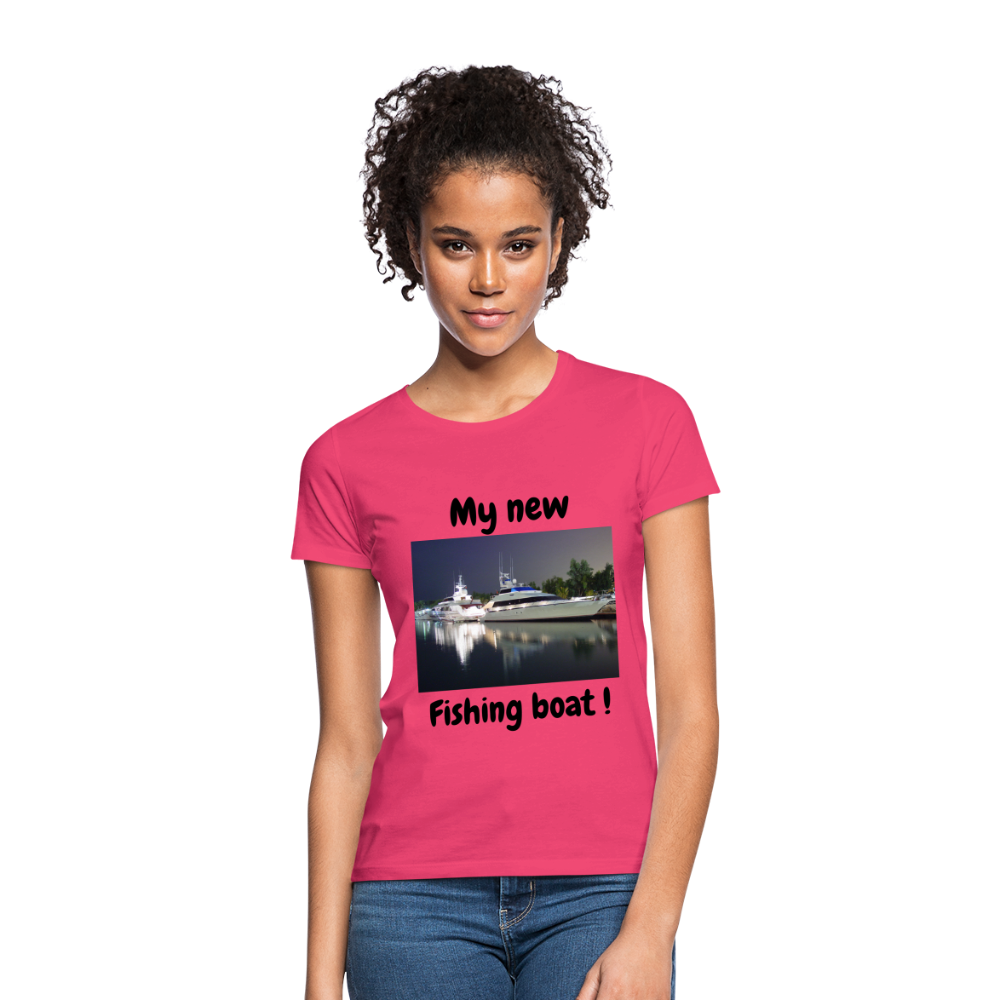 T-shirt dam båt - azalea