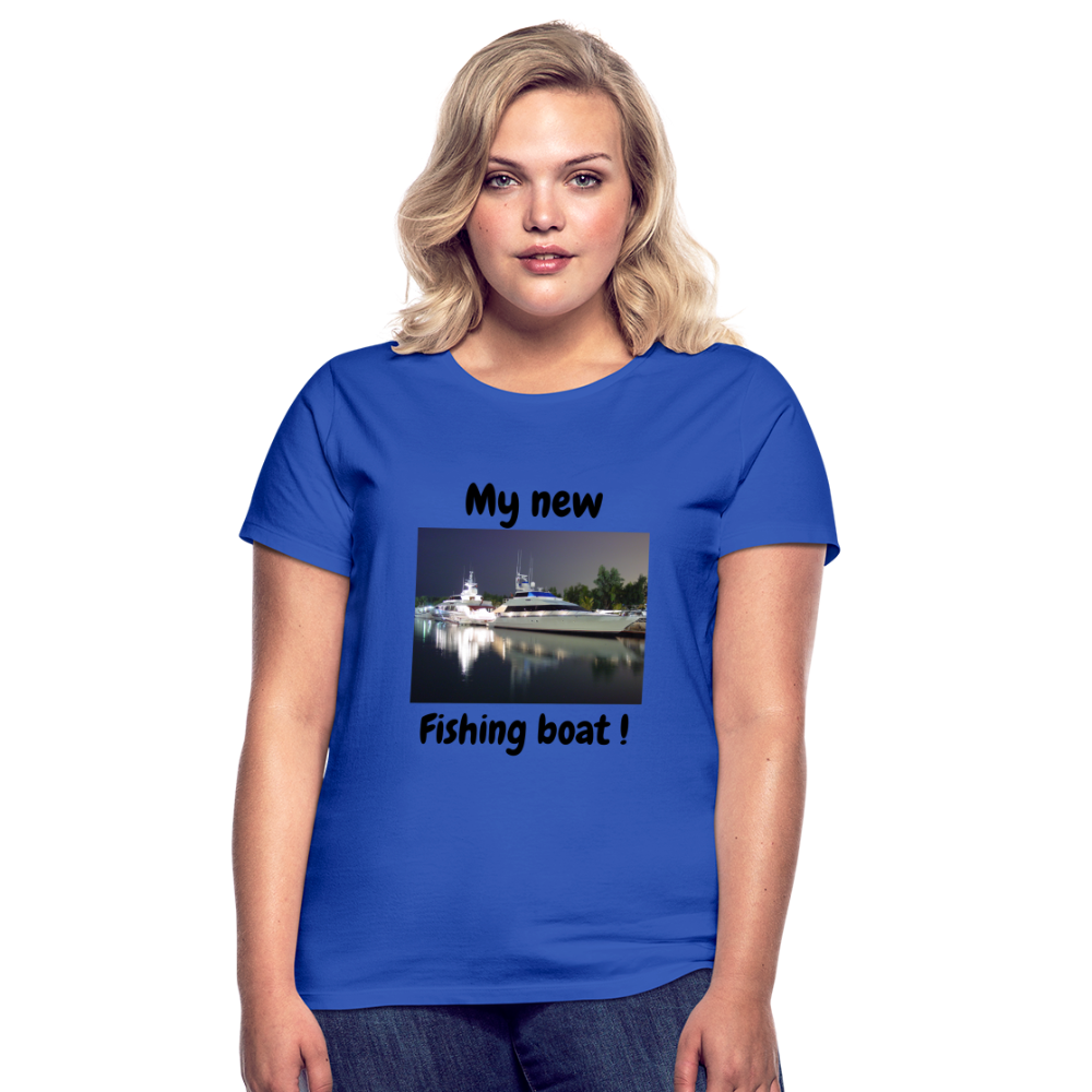 T-shirt dam båt - royal blue