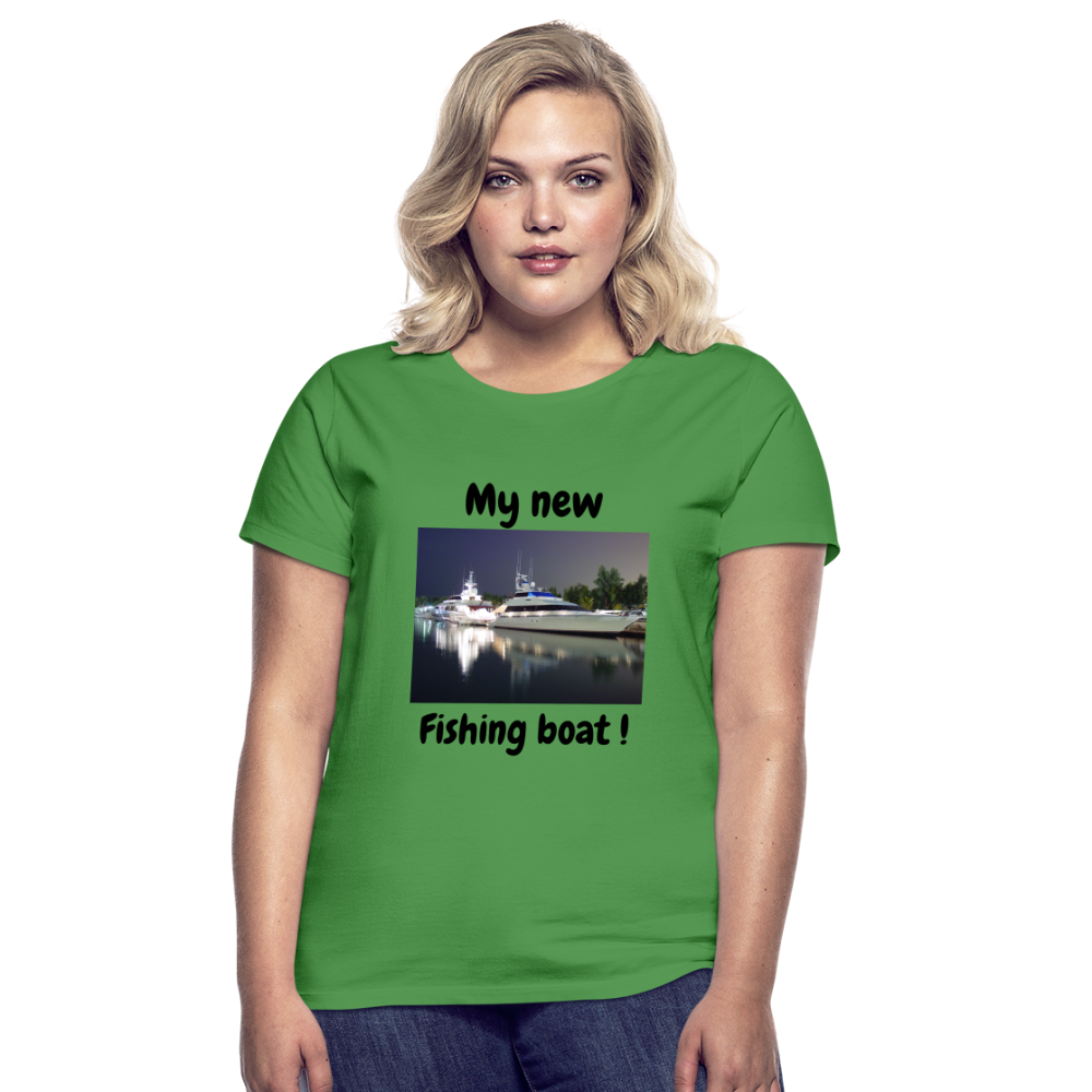 T-shirt dam båt - kelly green