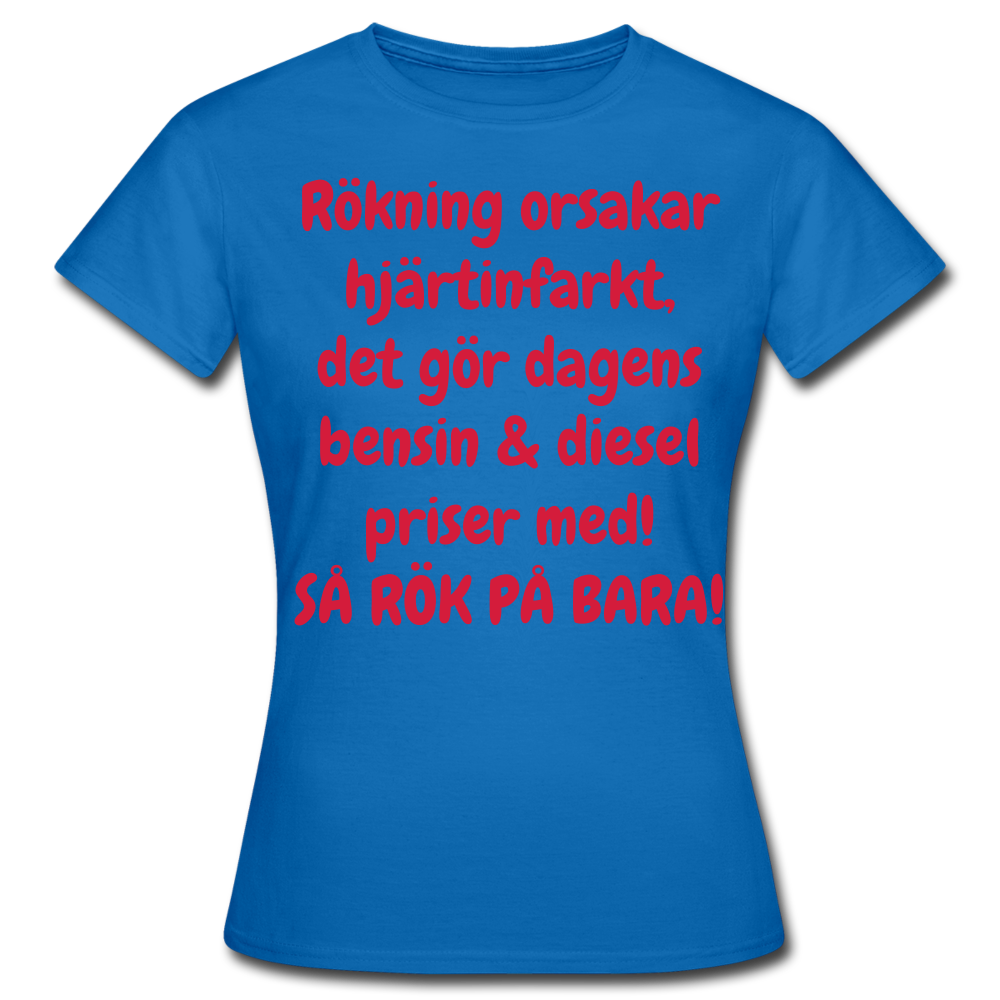 T-shirt dam bensin - royal blue
