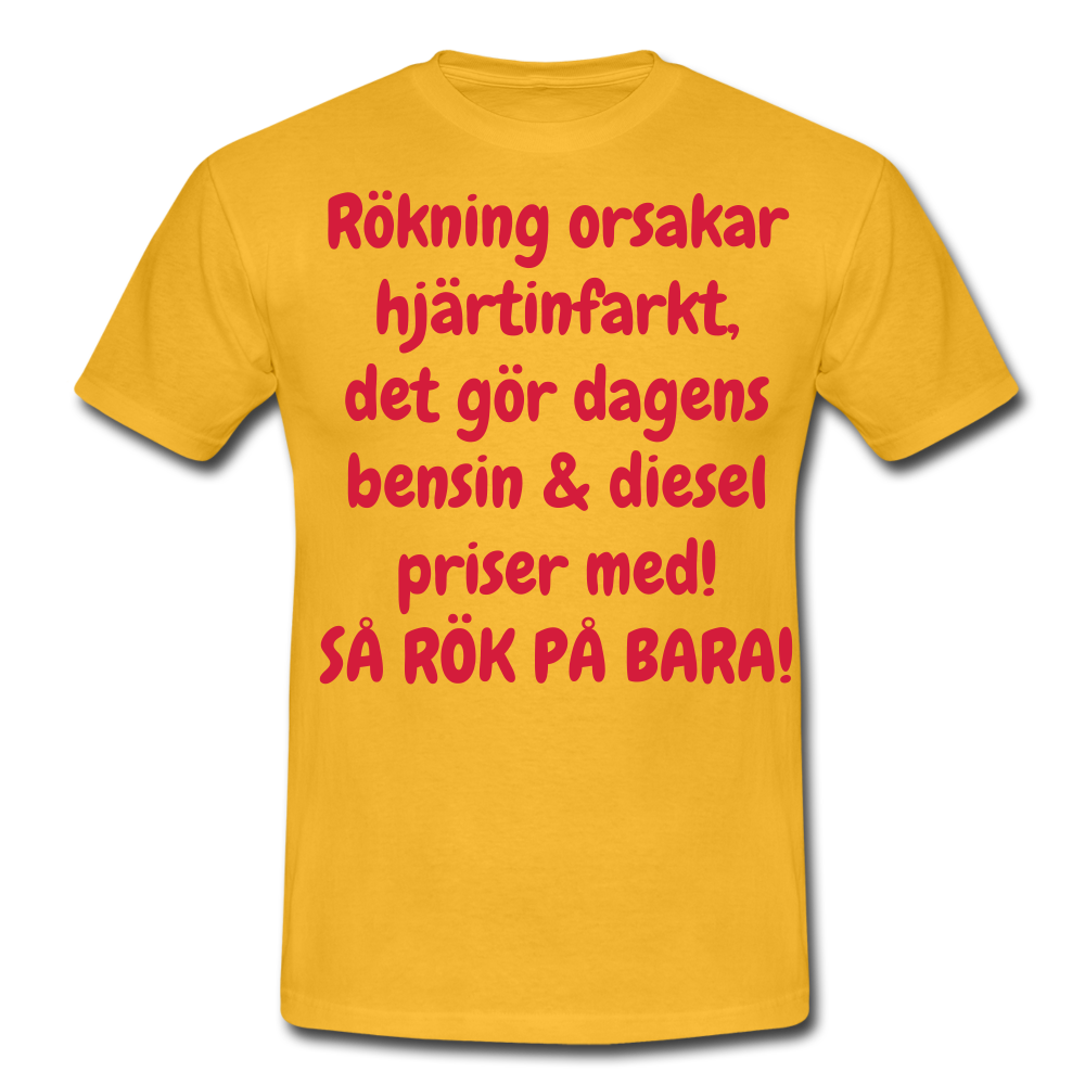 T-shirt herr bensin - yellow