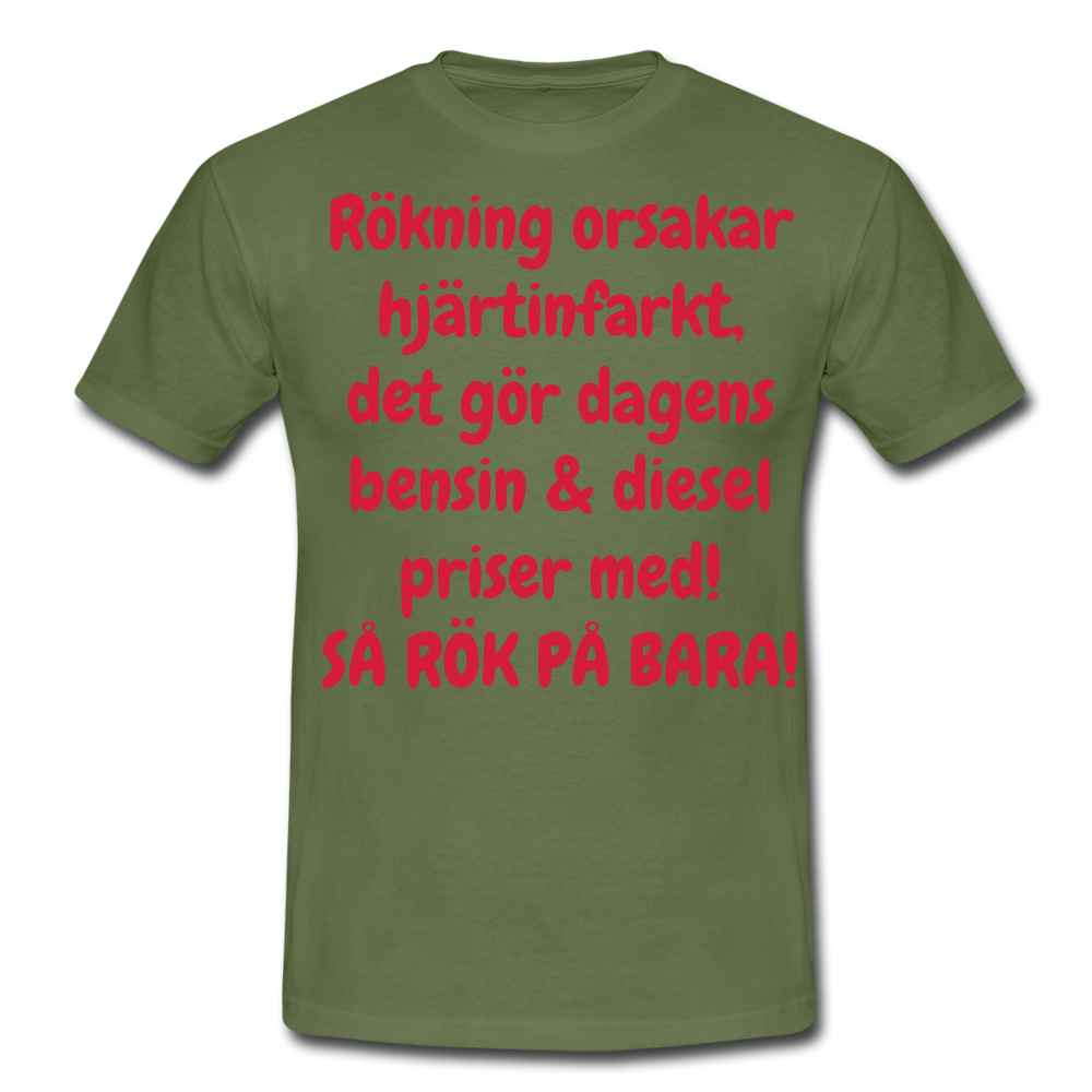 T-shirt herr bensin - military green