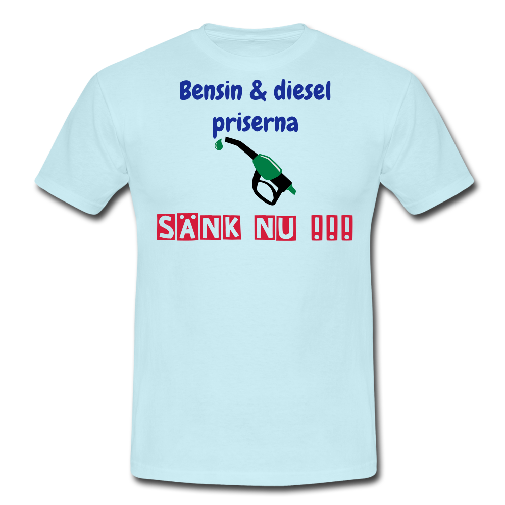 T-shirt herr bensin - sky