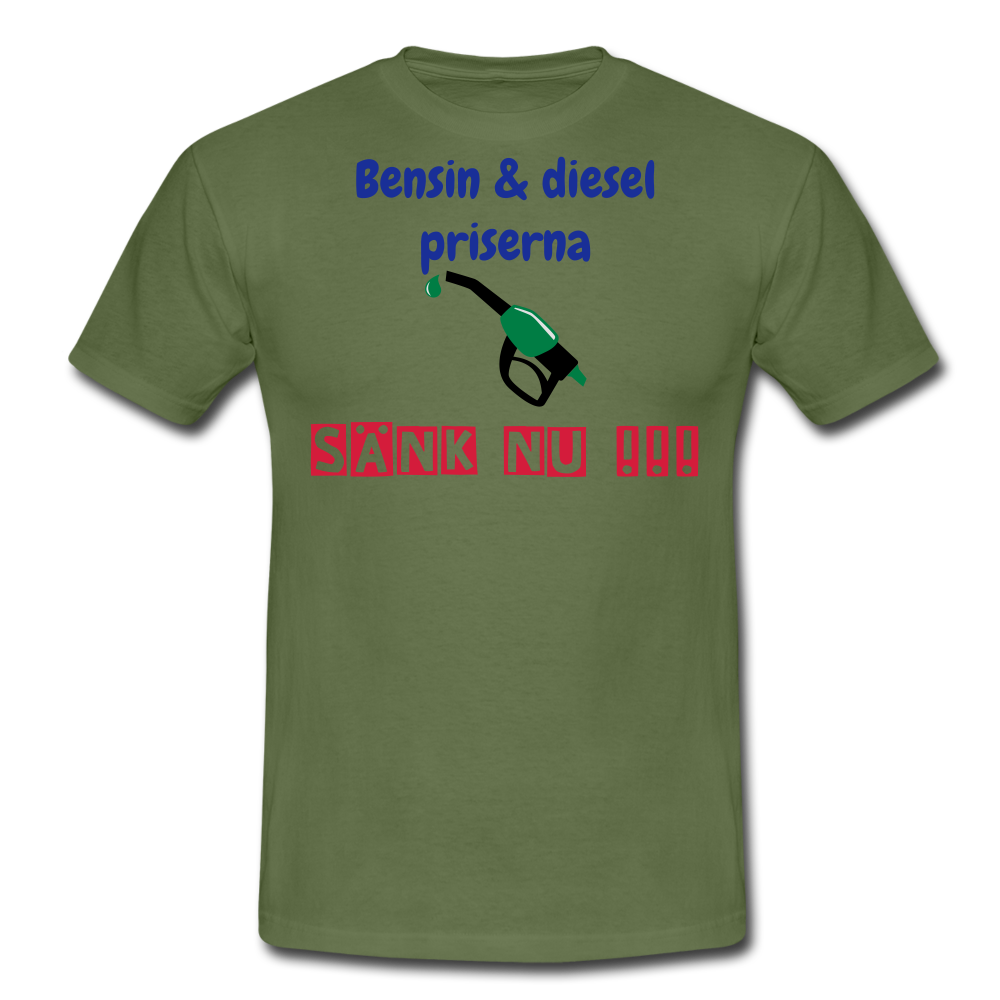 T-shirt herr bensin - military green