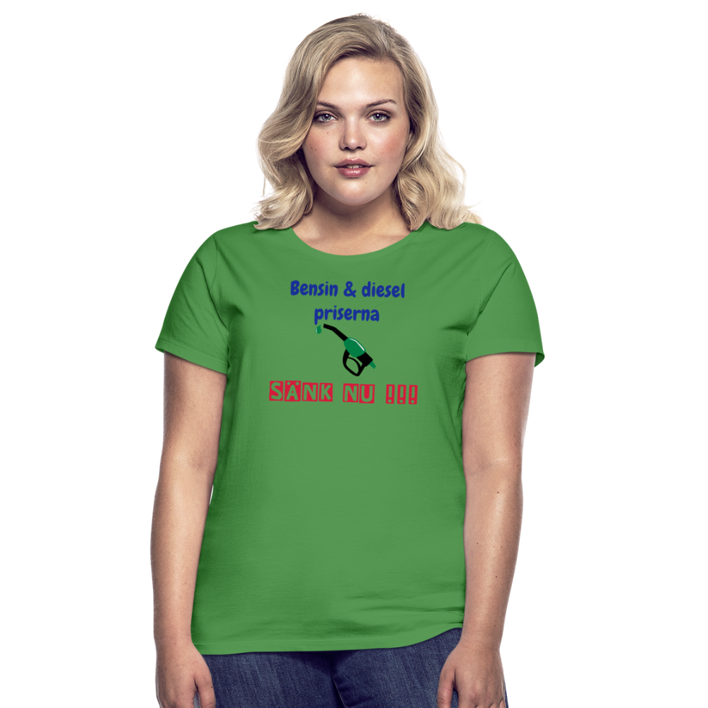 T-shirt dam bensin - kelly green