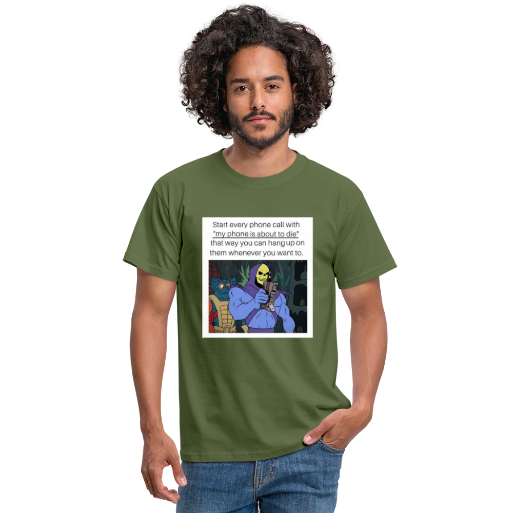 T-shirt herr phone - military green