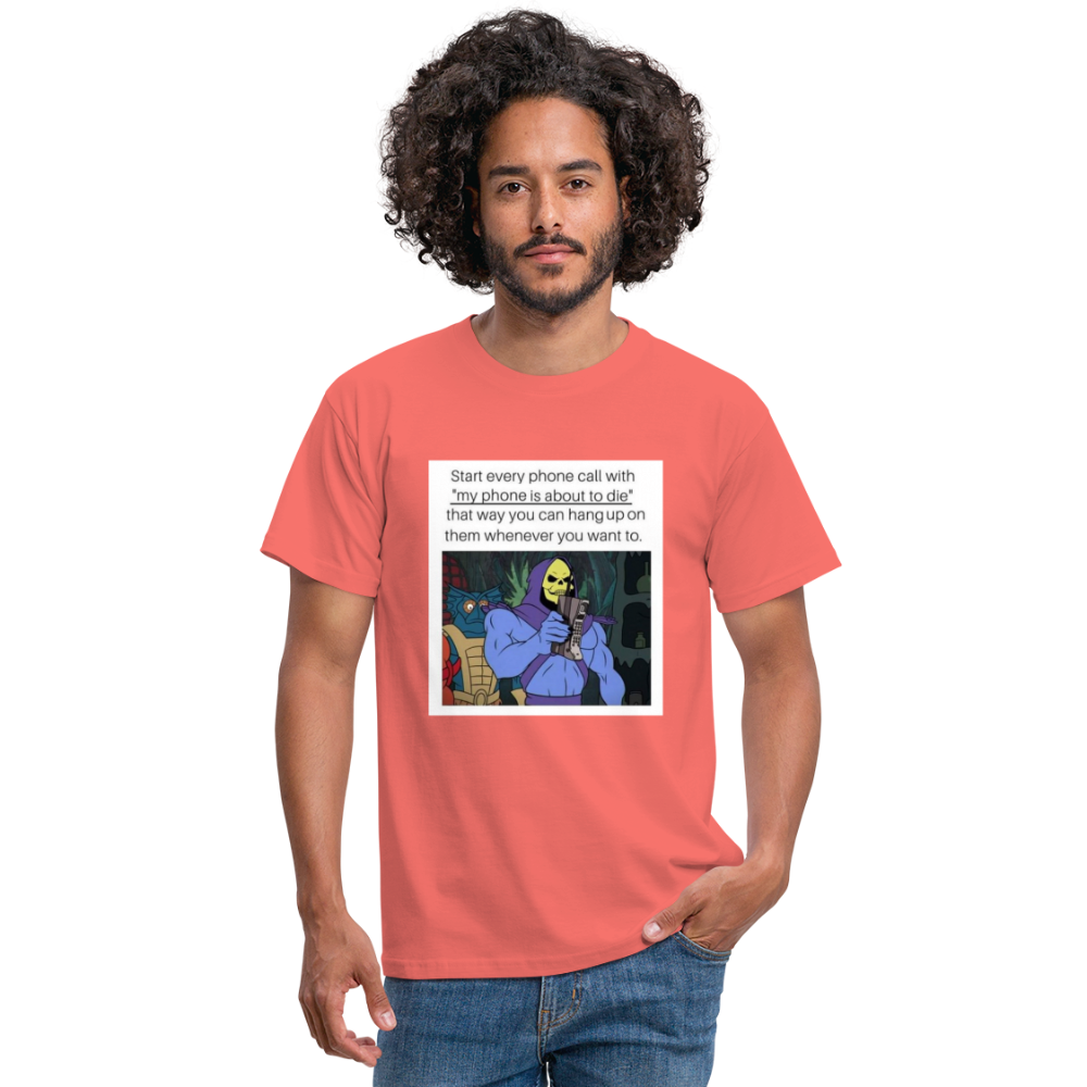 T-shirt herr phone - coral
